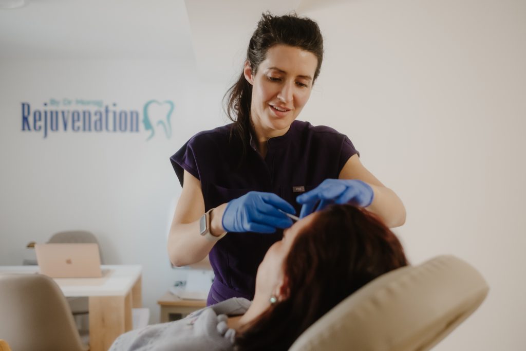 Dr Morag injecting a patient