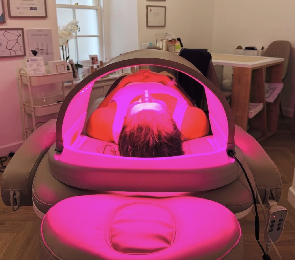 Dermaflex LED light therapy in clinic